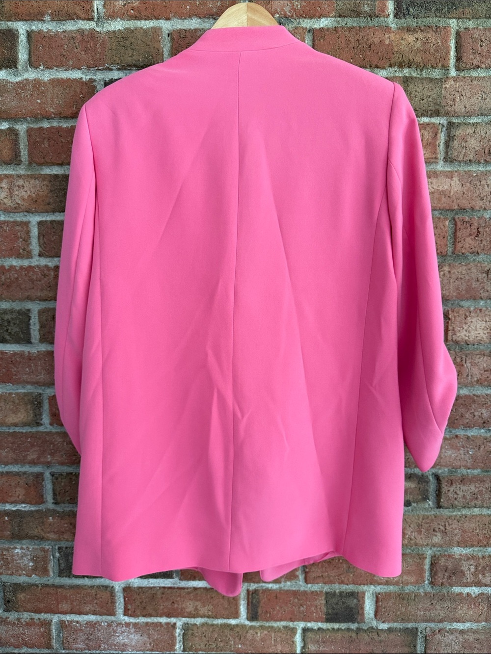Zara Hot Pink Draped Open-Front Blazer - Picture 5 of 6